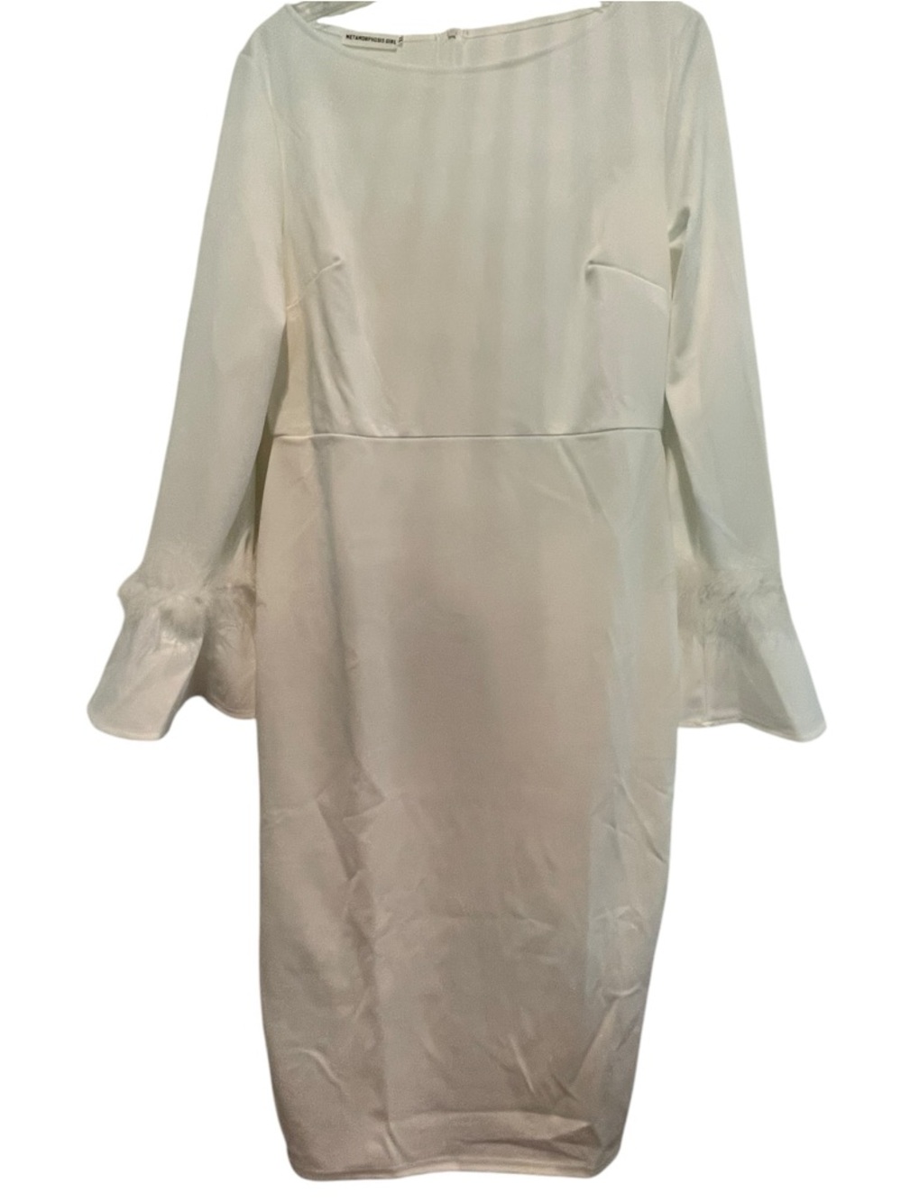 Metamorphosis Girl White Bell-Sleeve Midi Dress (XL) - Picture 2 of 5
